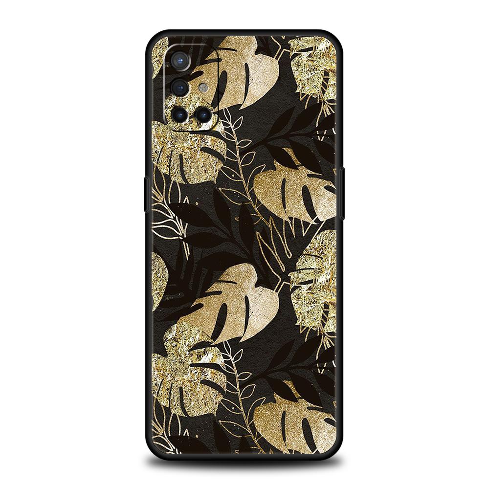 Gold Foil Art Phone Case for Oneplus 11 10T Nord N100 N10 10 7 8 9 9R 7T 8T N200 CE 2 9RT Pro 5G Silicone Cover Shell Capas Bags