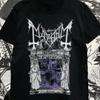 2025 Print Short Sleeve Norwegian Black Metal Mayhem Band Dark Niche Rock Men's Summer Casual Sports Breathable Cotton T-Shirt