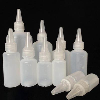Translucent Squeeze Pointed Mouth Liquid Dispensing Bottle - 10ml/20ml/30ml