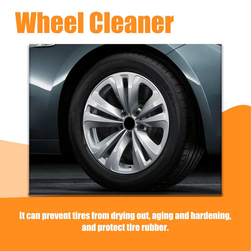 Tire Cleaner and Shine 120ml Mild Tire Protectant for Car Long-Lasting Tire Maintenance Supplies with Cloth for Car Vehicle