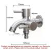 304 Stainless Steel Faucet One Into Two Out Multifunction Double-outlet Washing Machine Faucet Outdoor Garden Sink Pool Faucet