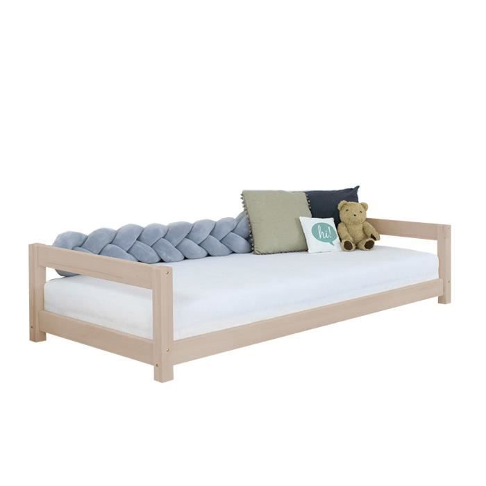 Lit enfant - GENERIQUE - KIDDY - Bois - Sommier inclus - Beige - 90 x 200 cm