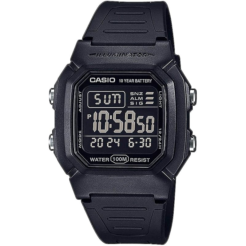 

[Casio] CASIO стандартные цифровые мужские часы W-800H-1BV черные инвертированные ЖК-дисплеи зарубежная модель [продукт]