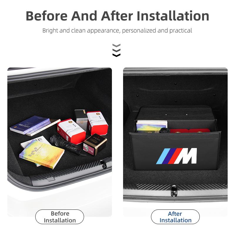 2025 Horúci organizér do auta Cestovná taška Kožený organizér do kufra Prenosný skladací Pre BMW E46 E90 E60 F10 E39 F30 E36 F20 E87 E90 E