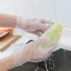 Transparent 100PCS/lot Disposable Plastic Gloves for Restaurant Use Home Kitchen Food Processing Household Cleaning Gloves