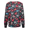 Women Casual Fashion Long-sleeved Stand-up Collar Single-breasted Printed Women's Protective Overalls Jacket Top
