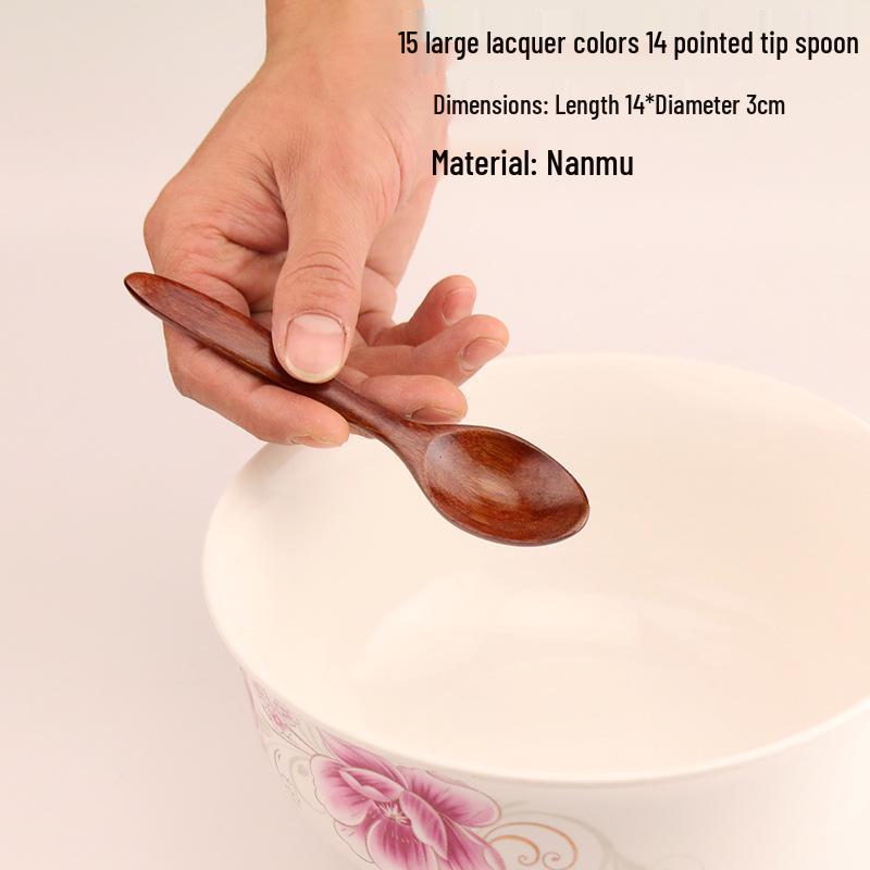 

Creative Long Handle Wooden Spoon for Adults – Ideal for Eating and Drinking Soup, Portable Wooden Cutlery