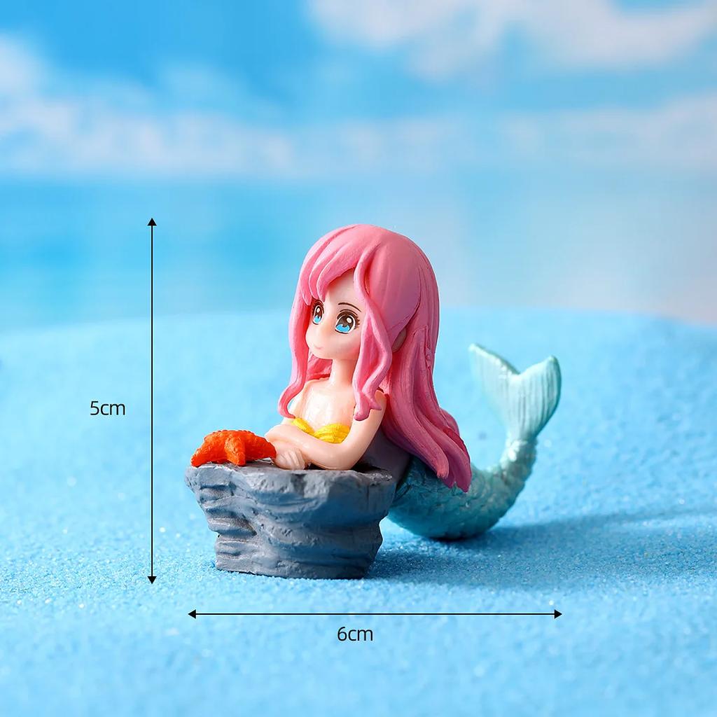 Shell Mermaid Micro Landscape Shell Mermaid Micro Landscape Diy Bonsai Fish Tank Small Ornaments Pvc Aquascape Home Garden Decor