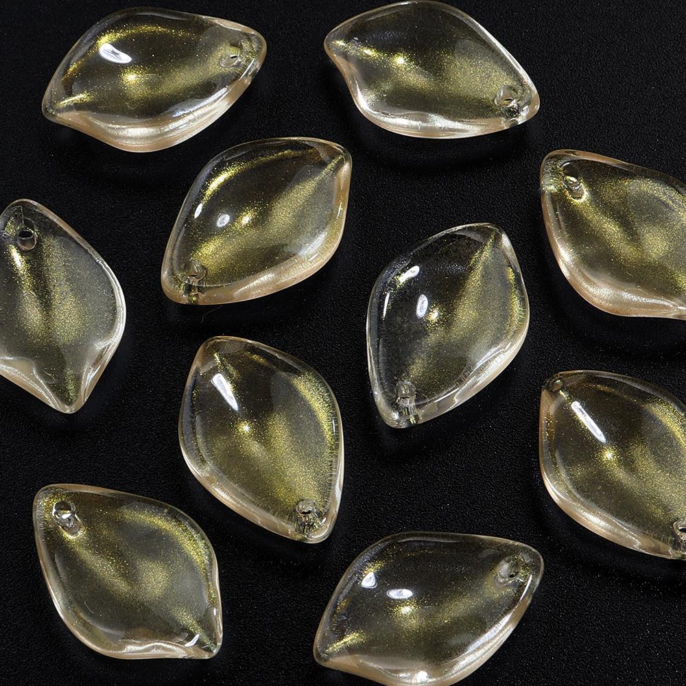 50pcs/lot Epiphyllum Petal Lampwork Beads Colorful Loose Glass Beads For Jewelry Making DIY Bracelet Necklace Crafts Accessories
