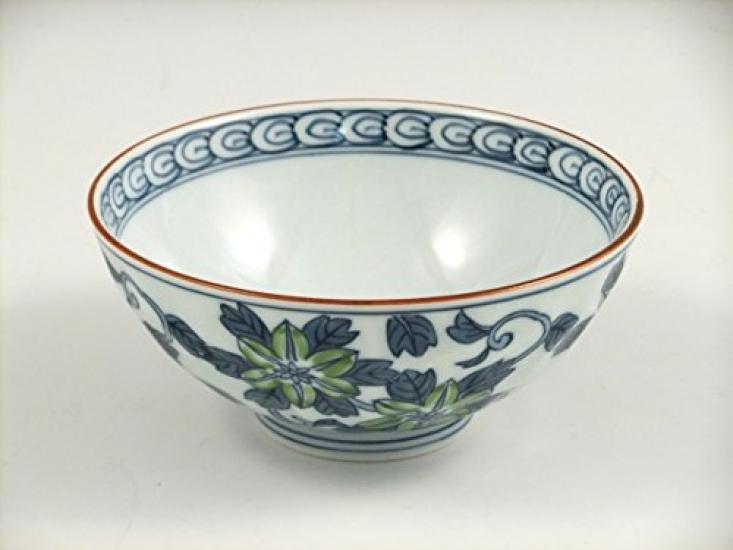Arita Hasami Korin Sometsuke Clematis Flower Pair of Tea Bowls Tea 20601 ware, Kiln, Pattern, (Matching Bowls)