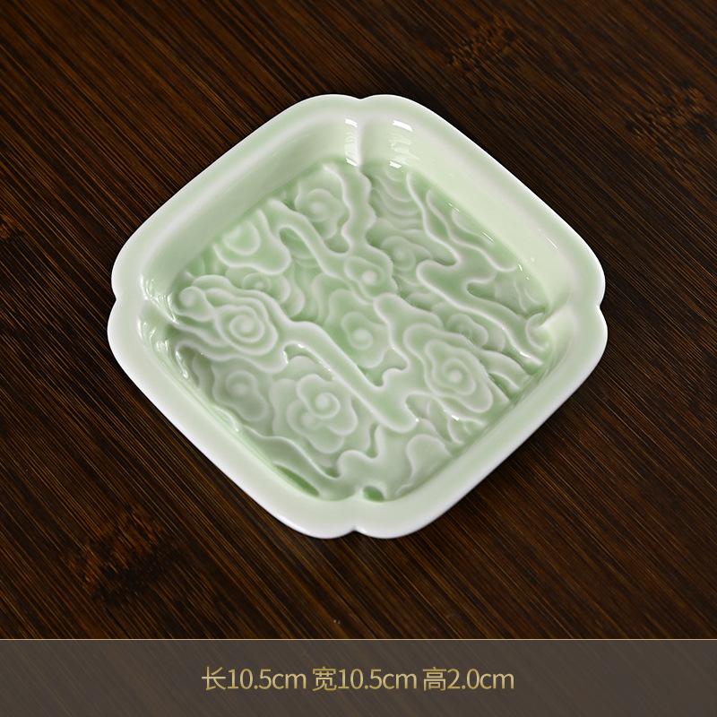 Keramikteller für Tee Zen-Stil Teestube Hochzeit Chinesischer Dim Sum Teller Verlobungstisch Obstschale Kuchen Exquisiter Dessertteller