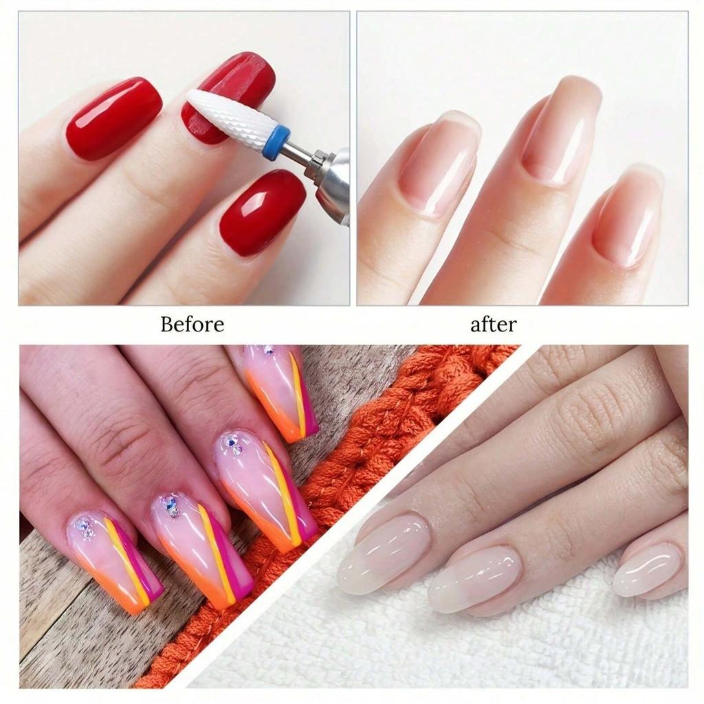 10pc/Set Ceramic Milling Cutter Nail Drill Bits Burr Gel Polish Remove Tools Cuticle Electric Manicure Files Kit Accessories