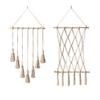 1 Set Hanging Pictures Style Organizer Tassels Hand-woven Solid Color Nordic Bohemian Wall Tapestry