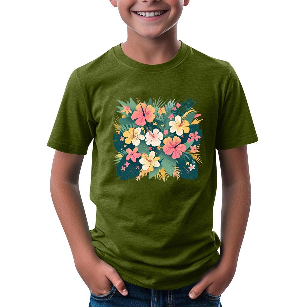 Moda Copii Zilnic Imprimat Decolteu Rotund Maneca Scurta Tricou Casual Top