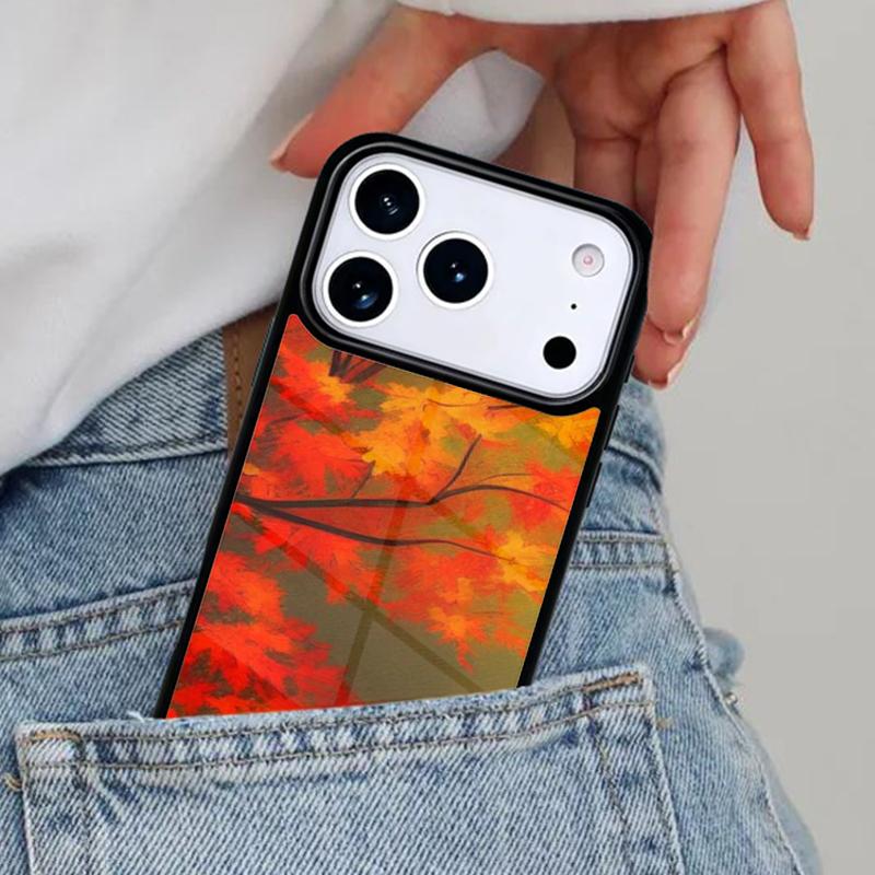 Autumn Tree Leaves Phone Case for iPhone 16e 15 14 13 12 17 Pro Max Plus Air 17pro Cover Coque