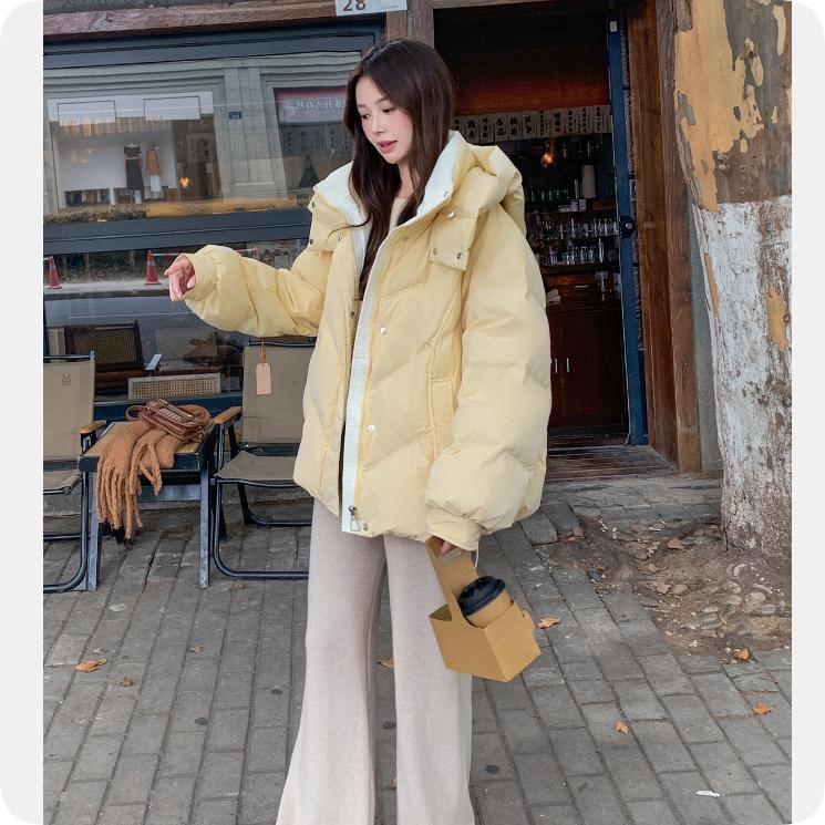 Down Padded Jacket Women's Autumn and Winter Thick Padded Jacket Small Fake Two-piece Short Padded Jacket