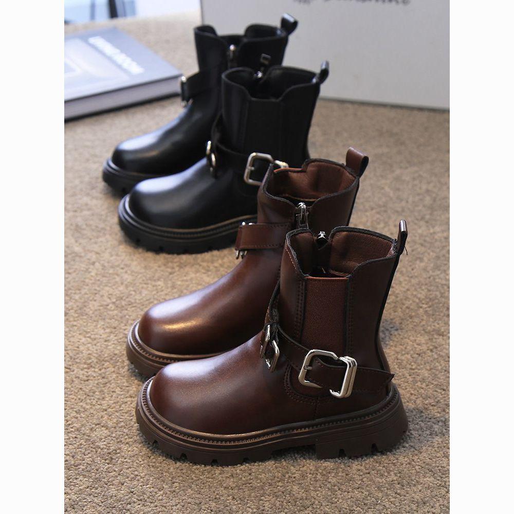 Children's winter shoes boots new girls and girls boots 2025 autumn and winter thickened children's boots