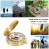 Copper Flip Outdoor Multi-Function Metal Compass with Luminous Pocket Watch Compass  (Gold)