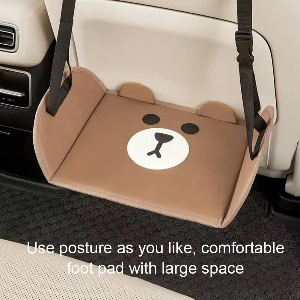 Car Travel Rest Foot Pad Child Adult Long Distance Footrest Portable Adjustable Foot Hammock Auto Universal Rear Seat Leg Rest