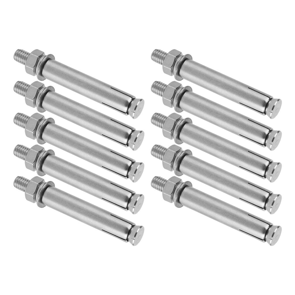 10pcs M8x80 Expansion Screws 304 Stainless Steel Expansion Bolts Hand Tool Accessory