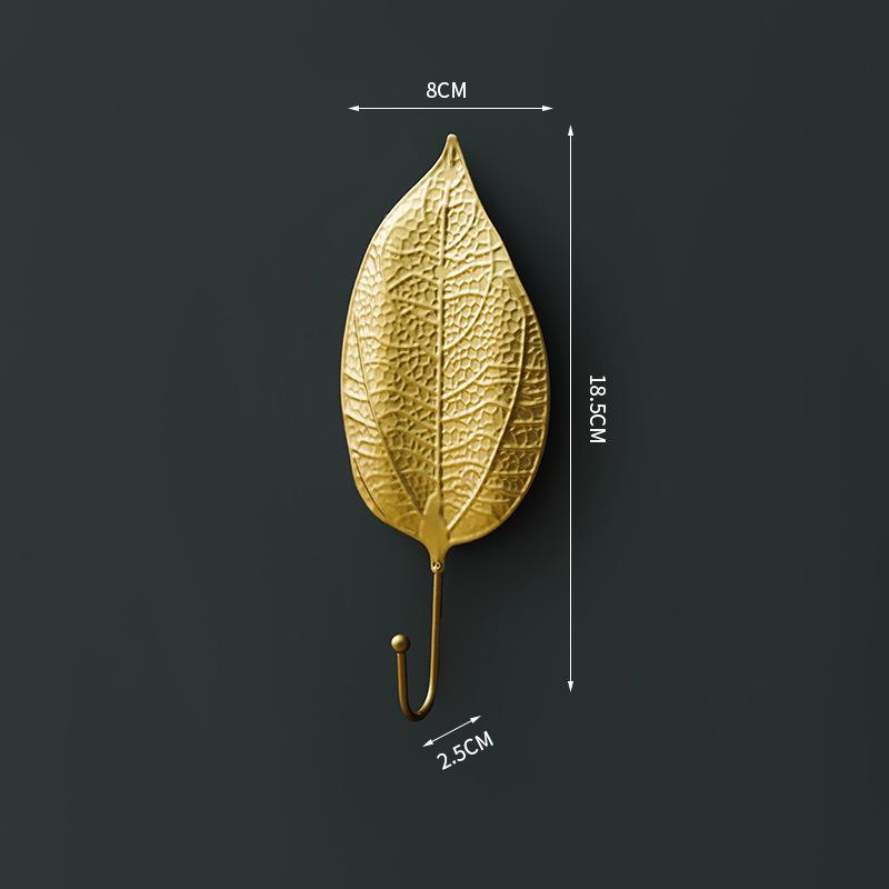 Leaf Design Wall Hooks Multi-Function Towel Holder Sundries Organizer Iron Art Coat Hook for Bathroom Bedroom Kitchen Decor