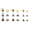 Rivetti per Pelle, 300 Set Rivetti a Cappuccio Doppio 3 Misure 3 Colori e 4 Strumenti di Fissaggio Fai da Te Artigianato in Pelle Vestiti Borse