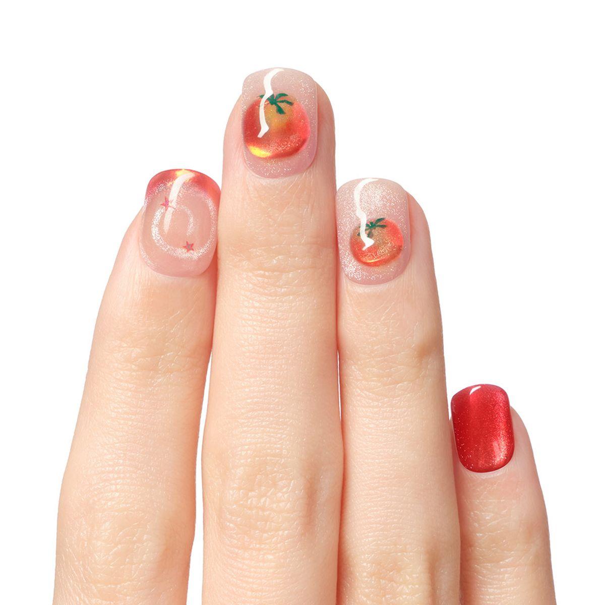 Magic Press Red Tomato (Short Square) Nail Tips