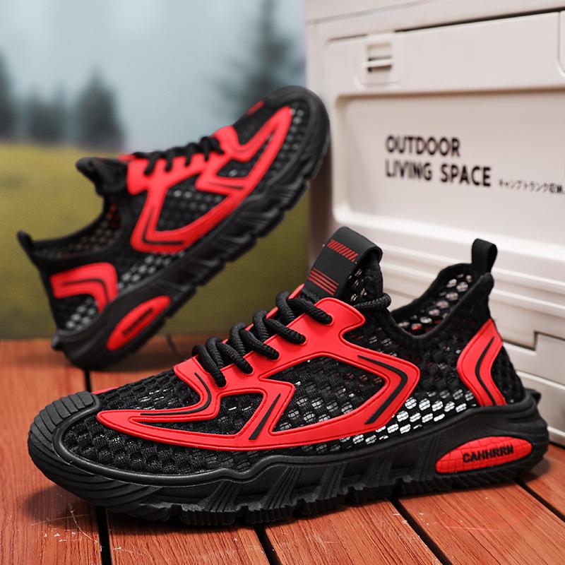 

Mesh shoes men s summer breathable thin mesh hollow sports mesh comfortable casual soft sole personalized running shoes 44