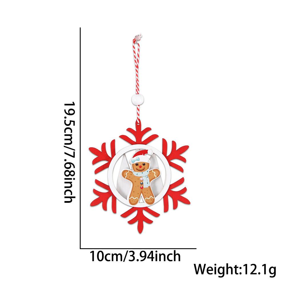 Wooden Christmas Artistic Ornaments Featuring Charming Reindeer Snowflakes And Characters Gingerbread