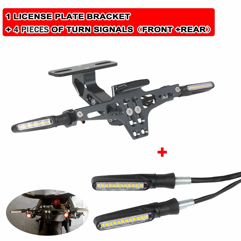 For Yamaha MT-07 MT-09 MT07 MT09 MT10 MT01 Motorcycle Accessories Rear License Plate Holder Bracket Turn Signal Lights Support