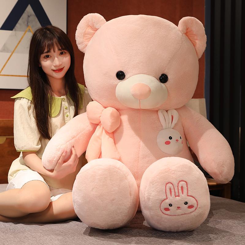 Large Bowknot Bunny Plush Toy - Valentine's Day Gift for Girls