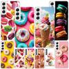 Macaron Eiscreme Kuchen Donut Handyhülle Für Samsung Galaxy S24 S25 Edge S26 Ultra S23 S22 S21 Plus S20 FE + Personalisierter Aufdruck
