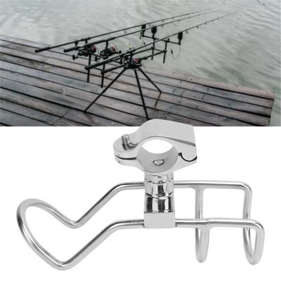 Boat Fishing Rod Holder Clamp 316 Stainless Steel Multifunctional Portable Fishing Pole Bracket Holder for Dock Pontoon Canoe