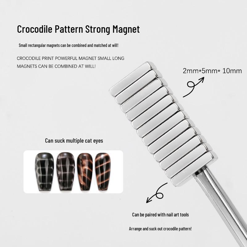 

Crocodile Pattern Nail Art Cat Eye Magnet Tool