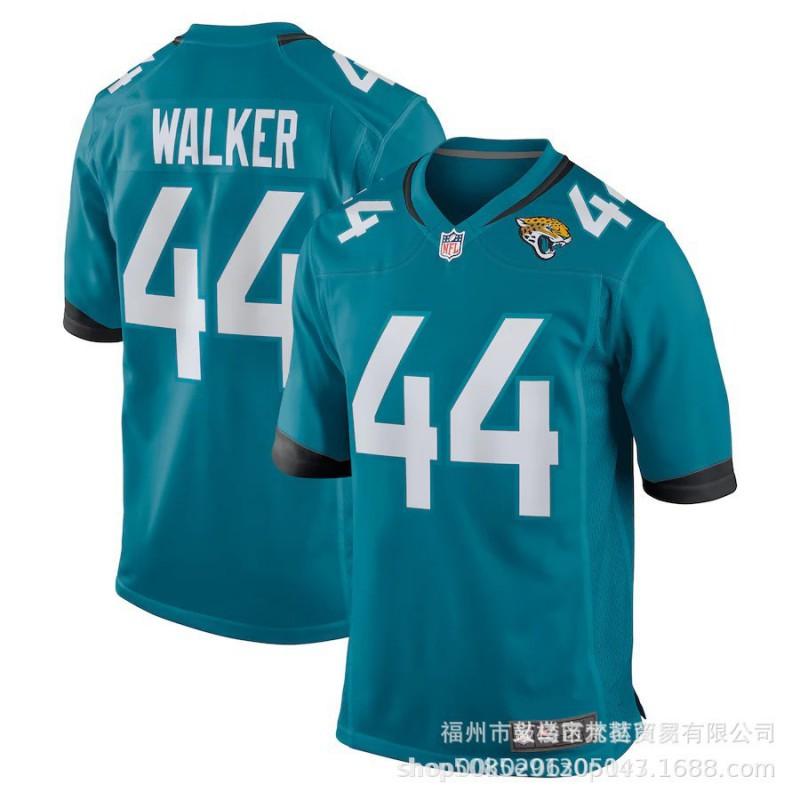 Mens NFL Jacksonville Jaguars Travis Etienne Jr 1 Green White Jersey Short Sleeve V-Neck Cotton Blend Athletic Shirt Rugby