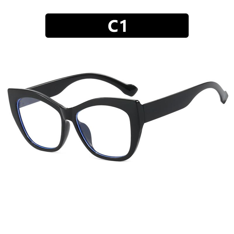 New Fashion Double Color Cat Eye Women Glasses Frame Clear Anti Blue Light Optical Leopard Eyewear