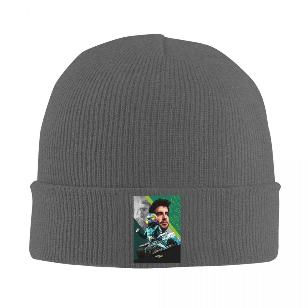 Fernando Alonso Warm Knitted Cap Fashion Bonnet Hat Autumn Winter Outdoor Beanies Hats for Unisex Womenx Adult