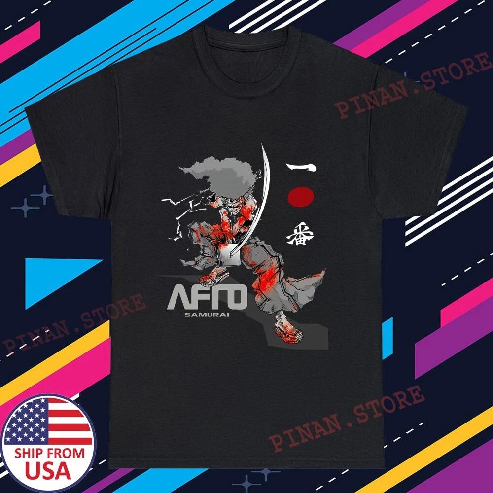 Afro Samurai Anime Cartoon Men s Black Navy Size S-5XL XL