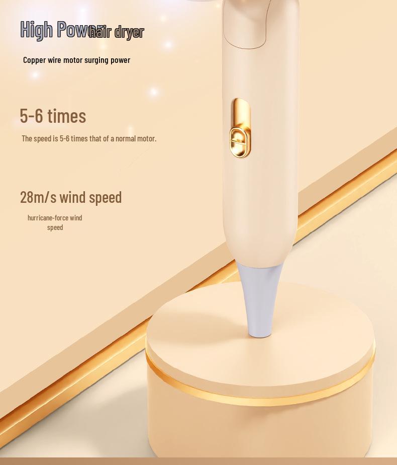 High-Power Folding Portable Hair Dryer, 1200W/800W, for Home & Student Use, EU/US Standards.