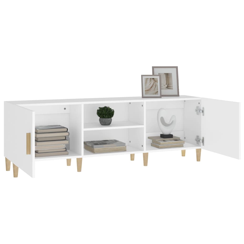 Vidaxl Szafka Pod Tv, Biała, 150X30X50 Cm, Materiał Drewnopochodny