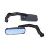 Universal 8mm 10mm Motorcycle Handle Bar End Rear Side View Mirrors Aluminum Rectangle Blind Spot Blue Rearview Side Mirror