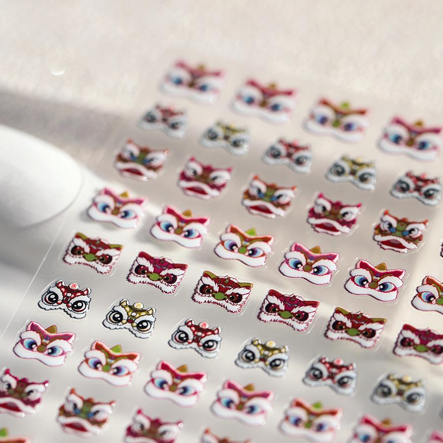 TENSOR Matte Lion Dance Nail Stickers M-912 - Jelly Gel Series