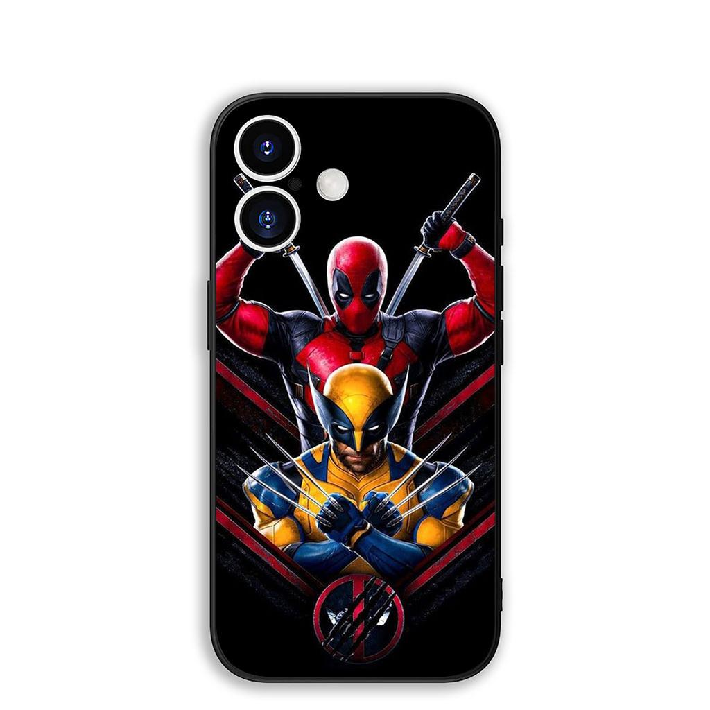 Cover for Apple iPhone 17 16 Plus 13 12 Pro Max Mini X XR Xs ProMax 16E 15+ 17+ Air Phone Case Wolverine Marvel Deadpool