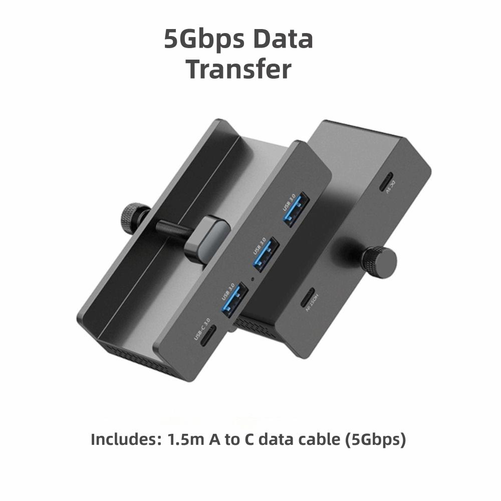 Power Supply USB HUB Clamp USB3.2/3.0/2.0 High Speed HUB Expansion Dock  External Connectivity