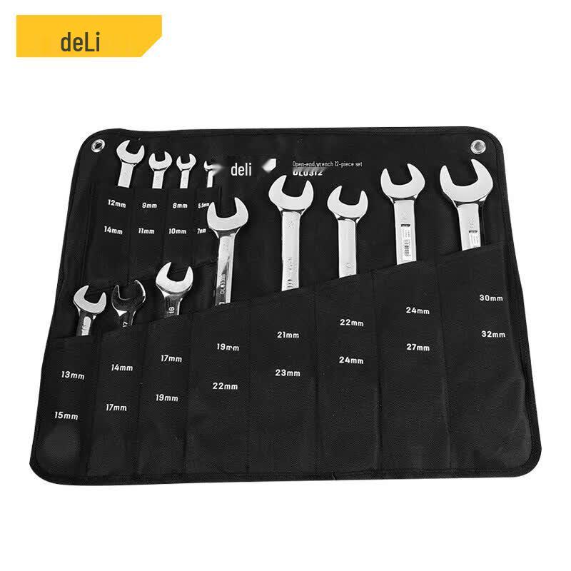 Deli Mirror Finish Double Open-End Wrench Set