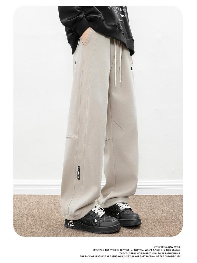 Men's Heavyweight Fleece-Lined Casual Sweatpants for Autumn & Winter