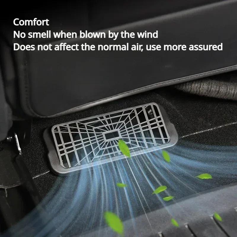 For Tesla Model 3 Highland 2025 Under Seat Air Outlet Cover Plaid Version Protective Shell Dust Protection Cover Car Accessories