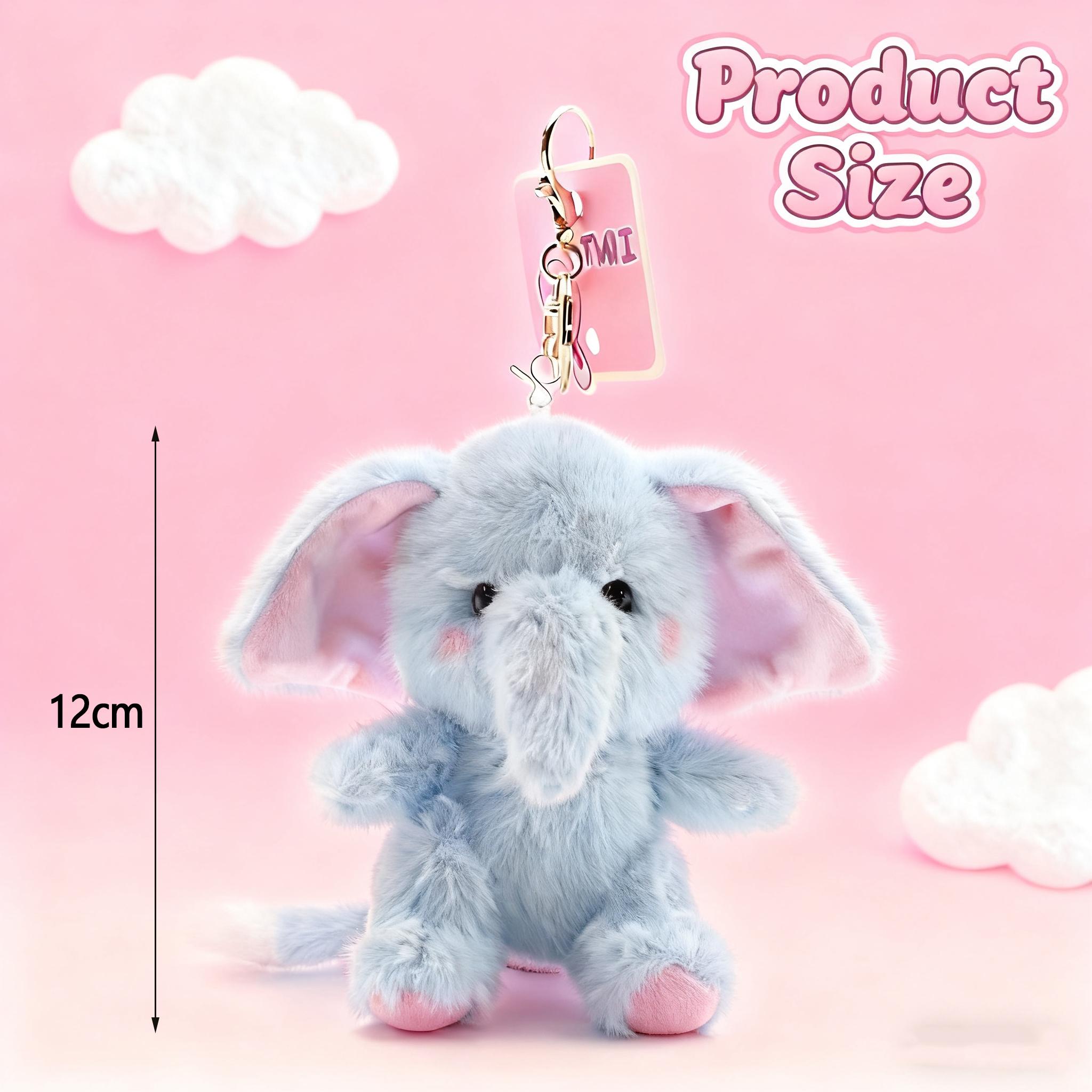 Mini Éléphant en Peluche Animaux en Peluche Cadeaux d'Anniversaire Éléphant Jouets en Gros Porte-clés en Peluche DIY Animal en Peluche pour Fête d'Enfants