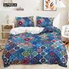 Bohemian Bedding Set Boho Flowers Duvet Cover Exotic Nationality Pillowcases Queen King for Woman Couple Bedroom Decorations