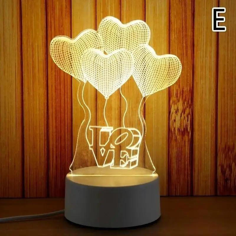 1 Pcs Home Decor with USB Cable Creative 3D Visual LED Night Light Table Lamp Kids Boys Gift Smart Gadgets